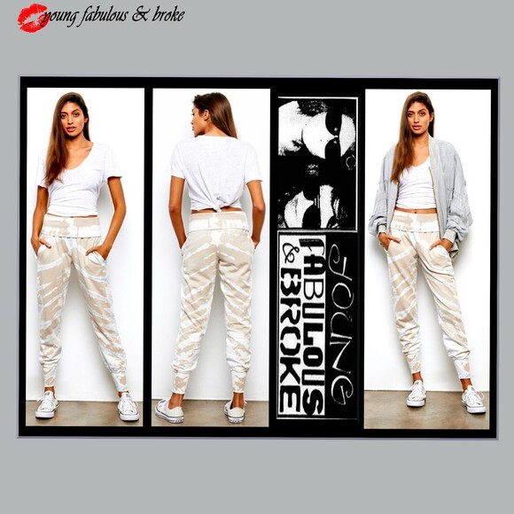 YOUNG FABULOUS & BROKE NEW GROOVE Ombre Banded Waist/Cuff Ankle Jogger XS - Picture 3 of 11